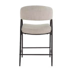 Christopher Knight Home Winslow Tabourets de comptoir modernes en métal rembourrés avec dossier incurvé (Lot de 2)