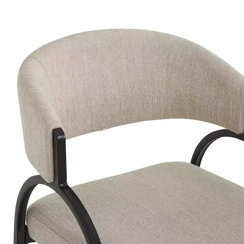 Christopher Knight Home Winslow Tabourets de comptoir modernes en métal rembourrés avec dossier incurvé (Lot de 2)