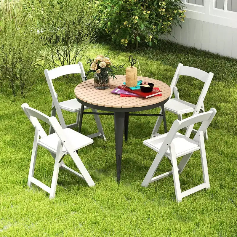 Costway Lot de 12 chaises de salle à manger avec pieds en bois d'hévéa et assise rembourrée pour la maison, le bureau, les événements - Blanc