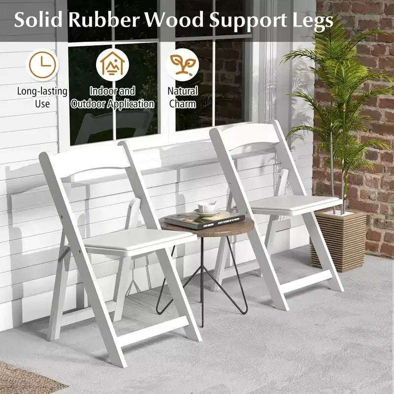 Costway Lot de 12 chaises de salle à manger avec pieds en bois d'hévéa et assise rembourrée pour la maison, le bureau, les événements - Blanc