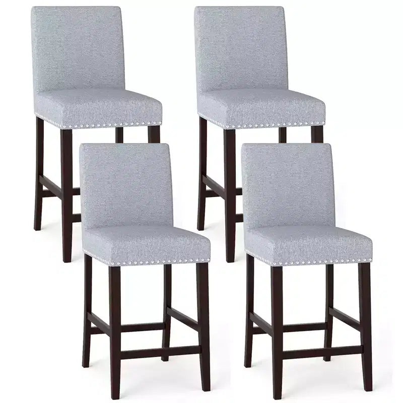 Costway 26 Counter Height Chairs Set of 4 Barstools w/ Padded Seat & Backrest Footrest