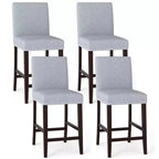 Costway 26 Counter Height Chairs Set of 4 Barstools w/ Padded Seat & Backrest Footrest