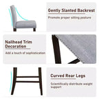 Costway Lot de 4 tabourets de bar de 26 po à hauteur de comptoir avec siège et dossier rembourrés et repose-pieds