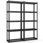 Costway 2PCS 5-Tier Metal Shelving Unit Heavy Duty Wire Storage Rack with Anti-slip Foot Pads