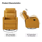 Fauteuil inclinable pivotant corail avec piètement en métal|ARTFUL LIVING DESIGNS