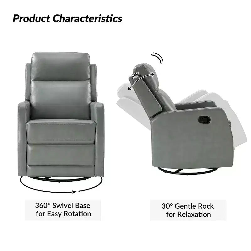 Fauteuil inclinable pivotant corail avec piètement en métal|ARTFUL LIVING DESIGNS