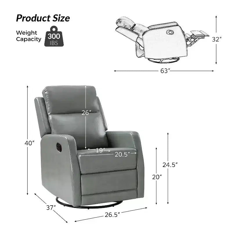 Fauteuil inclinable pivotant corail avec piètement en métal|ARTFUL LIVING DESIGNS