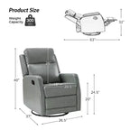 Fauteuil inclinable pivotant corail avec piètement en métal|ARTFUL LIVING DESIGNS