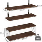 Étagères flottantes de salle de bain 3+1 niveaux au-dessus des toilettes, étagères murales en bois rustique de style ferme de 40 cm pour la décoration de salle de bain et de salon