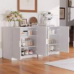 PexFix Bahut en Bois Moderne Meuble de Rangement avec 2 Portes et Étagère Réglable Consoles d'Appoint pour Salle à Manger/Salon Entrée