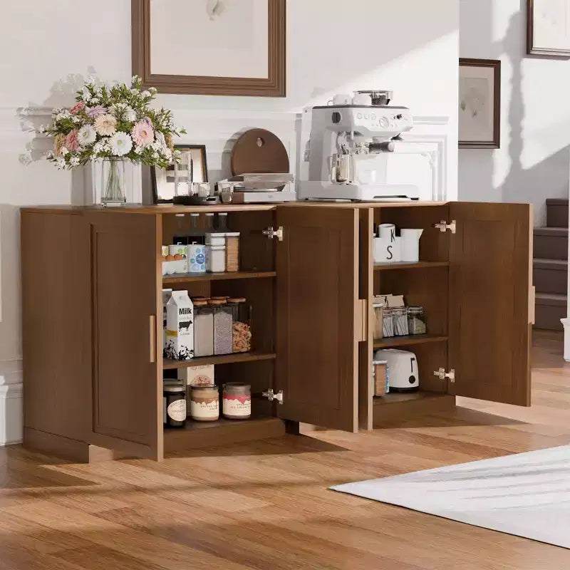 PexFix Bahut en Bois Moderne Meuble de Rangement avec 2 Portes et Étagère Réglable Consoles d'Appoint pour Salle à Manger/Salon Entrée