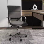 Chaise de bureau ergonomique Costway avec dossier basculant et siège rembourré réglable en hauteur