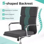 Chaise de bureau ergonomique Costway avec dossier basculant et siège rembourré réglable en hauteur