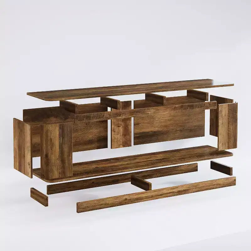 Meuble TV Lantine 70.9", console multimédia pour téléviseurs 65/70/75/80 pouces, meuble de télévision pour salon