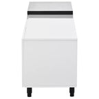 Meuble TV moderne pour téléviseurs de 80 pouces, meuble de rangement TV en bois avec 3 tiroirs, meuble TV/console multimédia avec pieds réglables et étagère ouverte