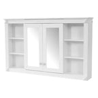 Whisen 47 Armoire de toilette à miroir, armoire à pharmacie murale avec étagère réglable