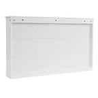 Whisen 47 Armoire de toilette à miroir, armoire à pharmacie murale avec étagère réglable