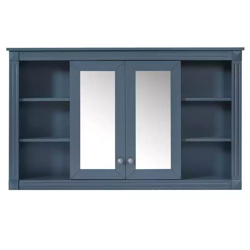 Whisen 47 Armoire de toilette à miroir, armoire à pharmacie murale avec étagère réglable