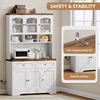 71 Armoire de cuisine avec station de recharge, Grand buffet de cuisine avec tiroirs de rangement pour salon, salle à manger