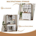 71 Armoire de cuisine avec station de recharge, Grand buffet de cuisine avec tiroirs de rangement pour salon, salle à manger