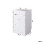 Coiffeuse 3-EN-1 Okak avec plateau en verre visible et miroir rabattable, coiffeuse de maquillage avec 3 tiroirs et 1 tabouret, coiffeuse compacte pour chambre, blanc
