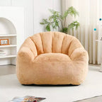 TUYOHW Fauteuil poire avec accoudoirs, chaise longue remplie de mousse à mémoire de forme haute densité, grand canapé paresseux pour adultes salon, housse amovible et lavable