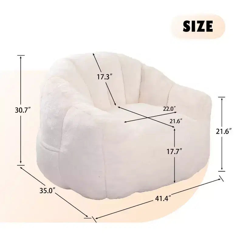 TUYOHW Fauteuil poire avec accoudoirs, chaise longue remplie de mousse à mémoire de forme haute densité, grand canapé paresseux pour adultes salon, housse amovible et lavable