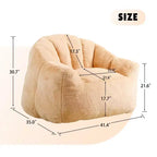 TUYOHW Fauteuil poire avec accoudoirs, chaise longue remplie de mousse à mémoire de forme haute densité, grand canapé paresseux pour adultes salon, housse amovible et lavable