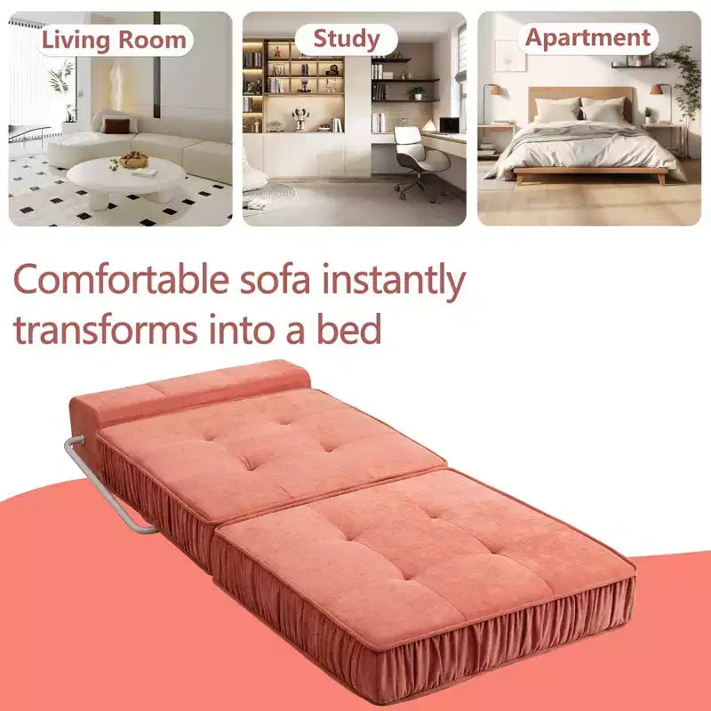 Canapé pliant, canapé-lit et matelas de sol convertibles, lit compact avec dossier amovible