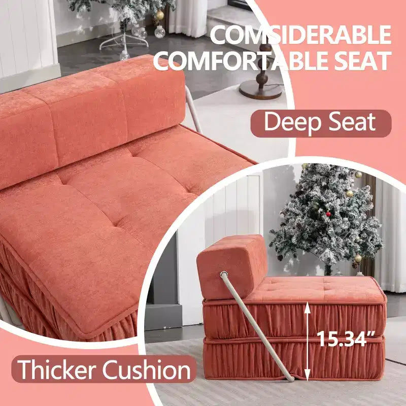 Canapé pliant, canapé-lit et matelas de sol convertibles, lit compact avec dossier amovible