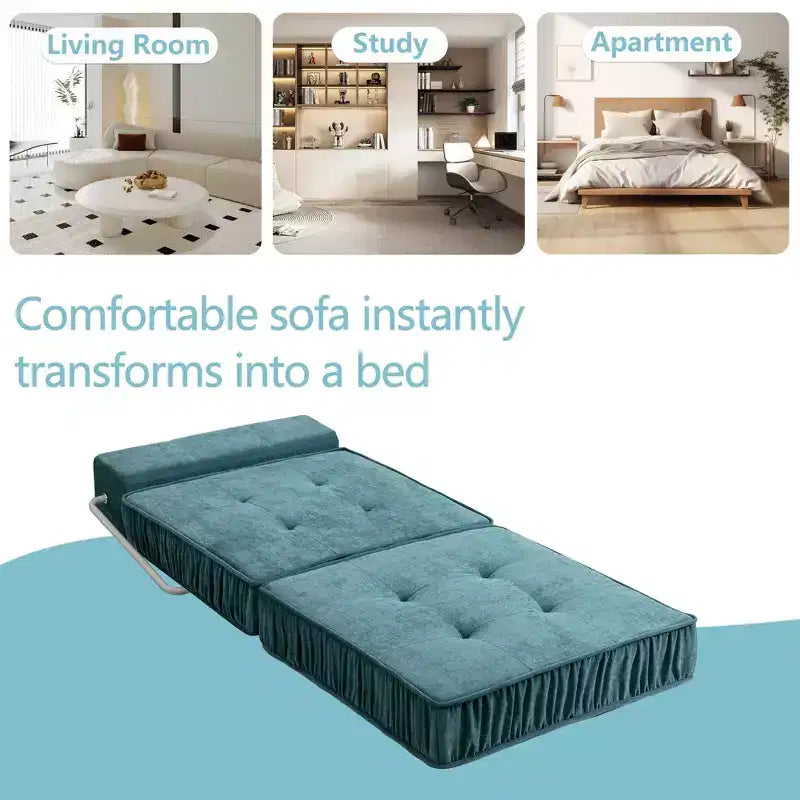 Canapé pliant, canapé-lit et matelas de sol convertibles, lit compact avec dossier amovible