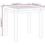 vidaXL Table d'appoint 45x45x45 cm Bois de teck massif