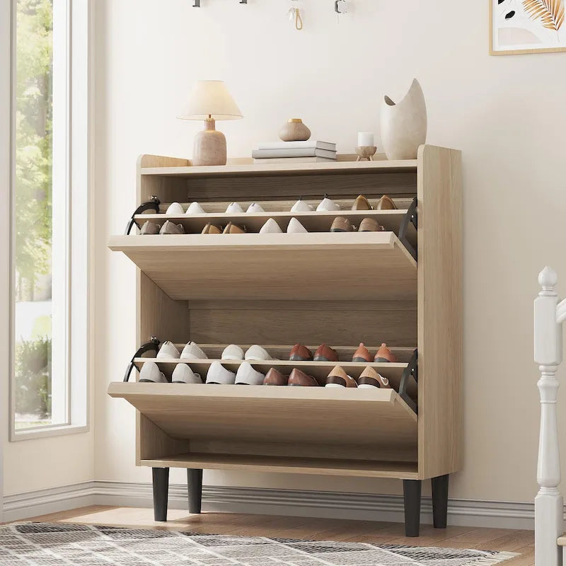 Bureau de travail laqué avec 2 tiroirs de rangement et stabilisateur en X