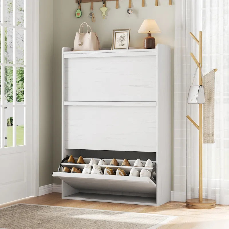 Bureau de travail laqué avec 2 tiroirs de rangement et stabilisateur en X
