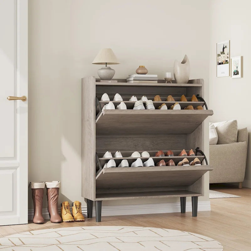 Bureau de travail laqué avec 2 tiroirs de rangement et stabilisateur en X