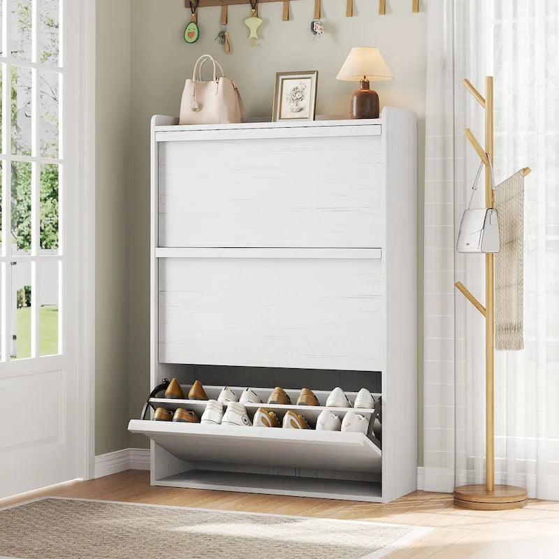 Bureau de travail laqué avec 2 tiroirs de rangement et stabilisateur en X