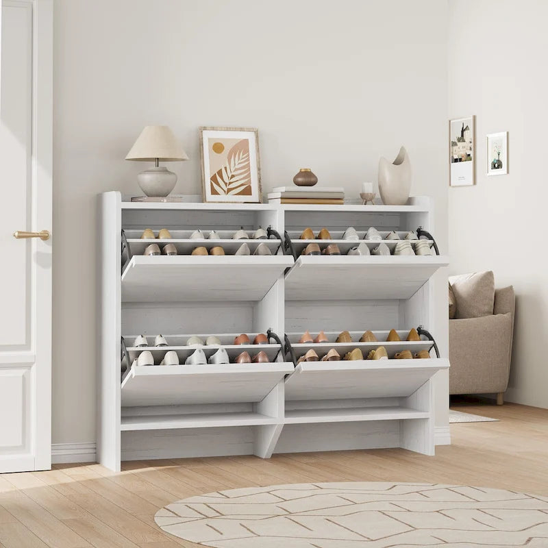 Bureau de travail laqué avec 2 tiroirs de rangement et stabilisateur en X
