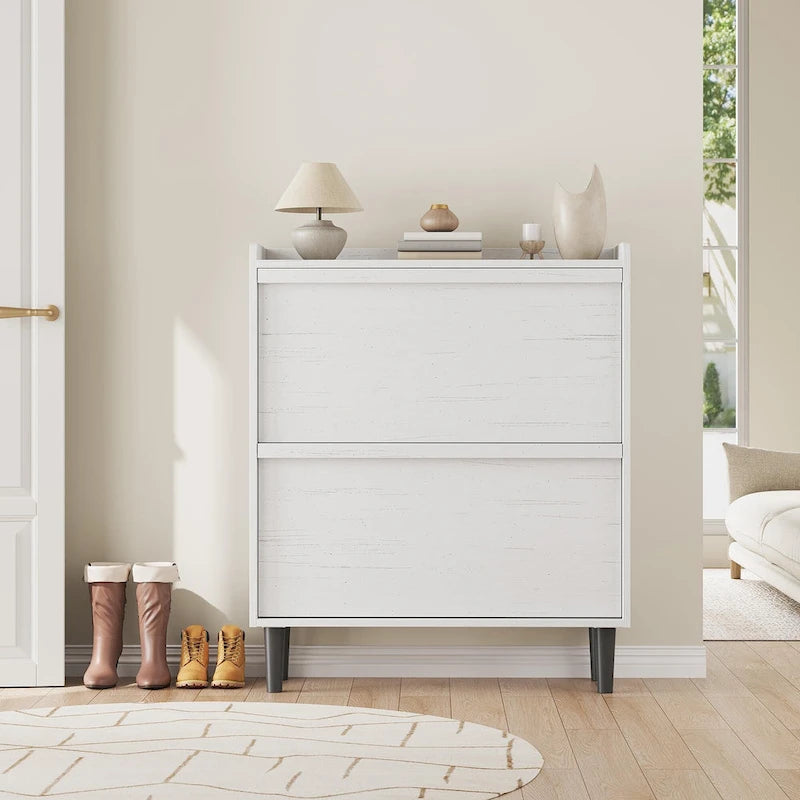 Bureau de travail laqué avec 2 tiroirs de rangement et stabilisateur en X