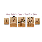 Stakmore Lot de 2 chaises pliantes rétro avec dossier rembourré, assise en polyester couleur bois fruitier, entièrement assemblées