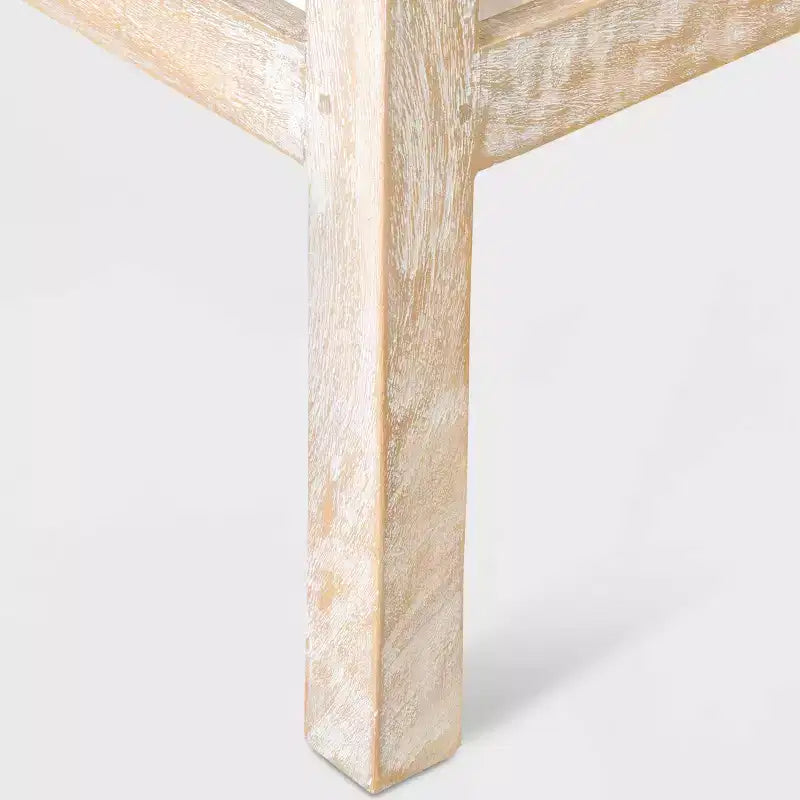 Tabouret de bar hauteur comptoir 24" avec incrustation de coquille de noix de coco Carnation marron - East At Main : Base en bois de manguier, aucun assemblage requis