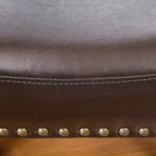 Lot de 2 tabourets de bar à hauteur de comptoir Lissette marron - Christopher Knight Home : Cuir reconstitué, clous en bronze, cadre en hévéa