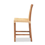 Tabouret de bar hauteur comptoir Caspia en bois et rotin Naturel/Noyer - bali & pari