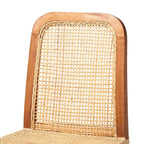 Tabouret de bar hauteur comptoir Caspia en bois et rotin Naturel/Noyer - bali & pari