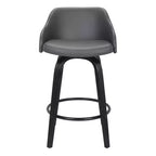 Tabouret de bar pivotant Alec de 30 po noir/gris - Armen Living