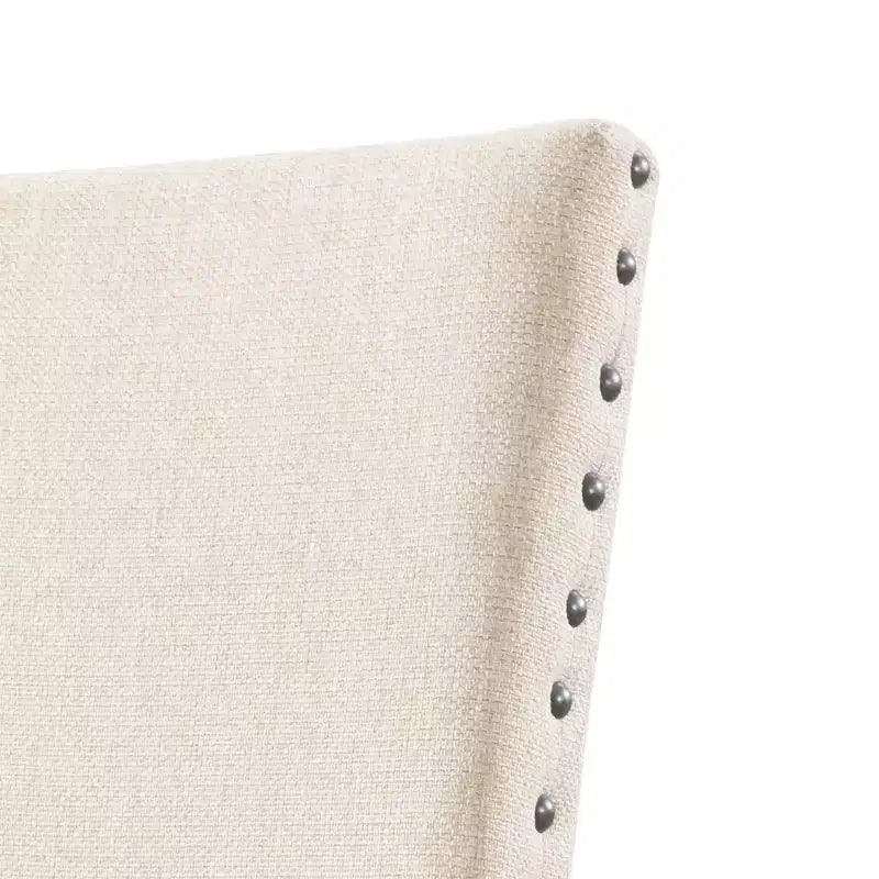 Ensemble de chaises d'appoint rembourrées Dex Crème/Noyer Fumé – Picket House Furnishings : Clous décoratifs, charme rustique, sièges en mousse