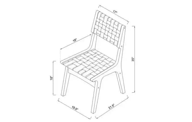 Chaise de salle à manger tressée Ceylan bois naturel - Threshold™