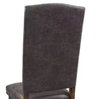 Lot de 2 chaises d'appoint hautes à dossier touffeté Hayward Noyer – Picket House Furnishings : Faux cuir vieilli, Clous décoratifs