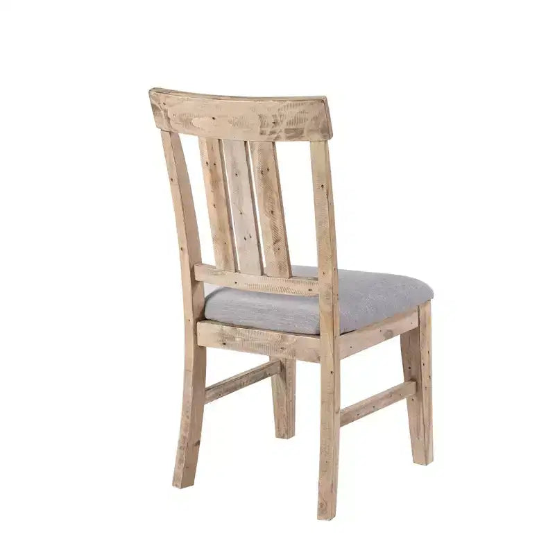 Ink+Ivy Lot de 2 chaises de salle à manger Sonoma, naturel/gris : Rembourrées, cadre en bois, coussin en mousse