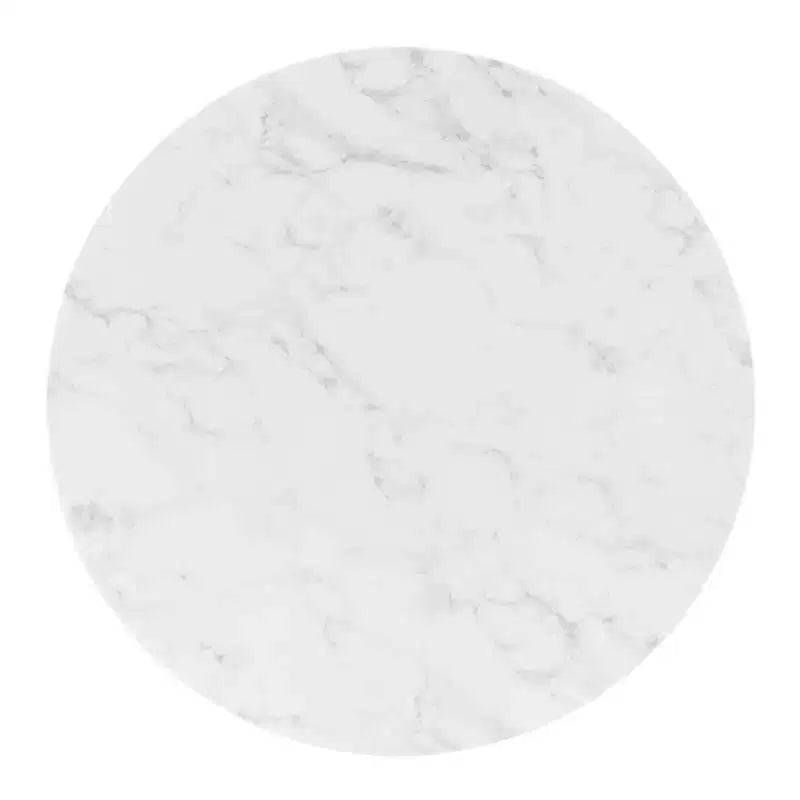 Table à manger ronde en faux marbre Tupelo 40" or/blanc - Modway