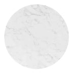 Table à manger ronde en faux marbre Tupelo 40" or/blanc - Modway